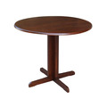 International Concepts Round Dual Drop Leaf Table, 36 in W X 36 in L X 30 in H, Wood, Espresso T581-36RP